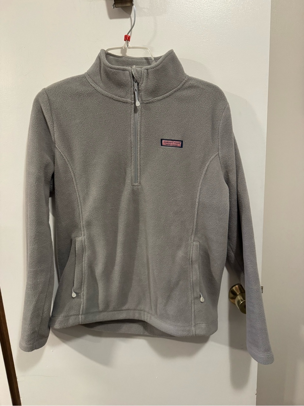 Vineyard Vines Women’s Gray Fleece Quarter Zip Jacket Size Medium
